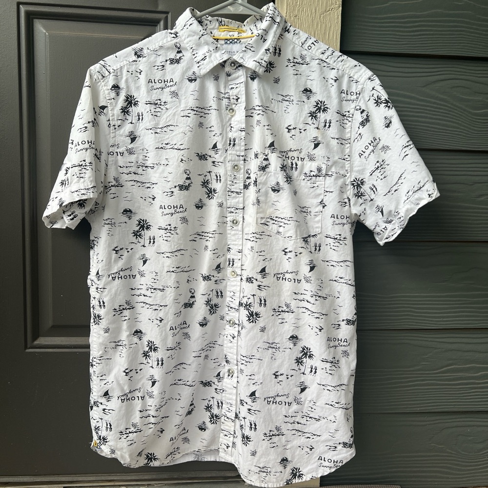 Cactus Man ALOHA button down shirt